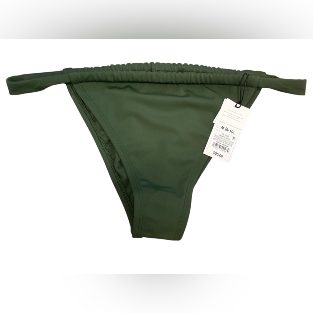 Shade & Shore green Swim Bikini Bottom Sz medium (8-10) NWT